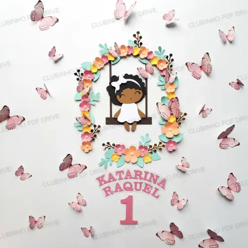 Arquivo de Corte Topo de Bolo - Jardim