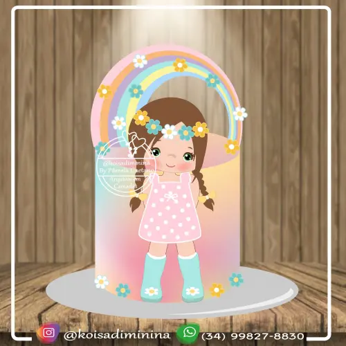 Arquivo de Corte Topo de Bolo - Jardim