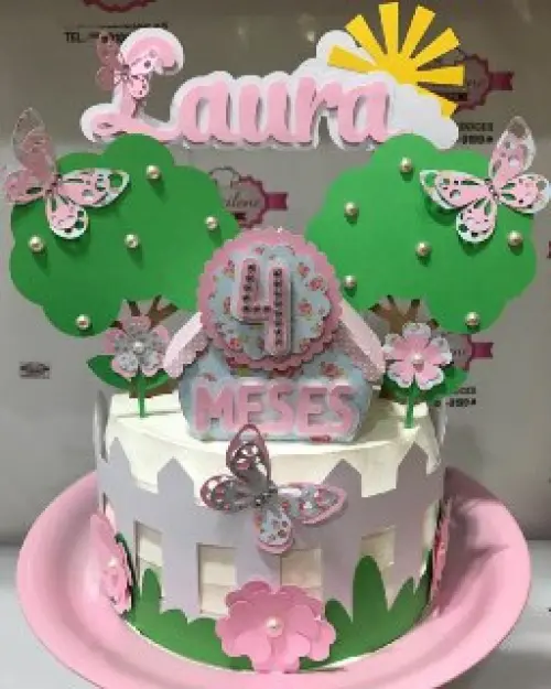 Arquivo de Corte Topo de Bolo - Jardim