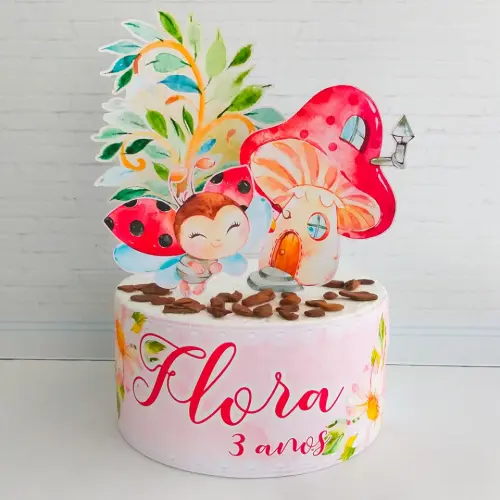 Arquivo de Corte Topo de Bolo - Joaninha