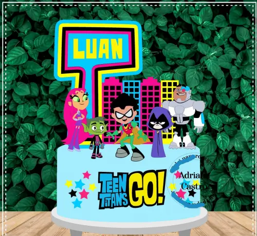 Arquivo de Corte Topo de Bolo - Jovens Titãs