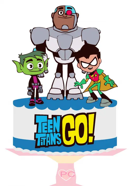 Arquivo de Corte Topo de Bolo - Jovens Titãs