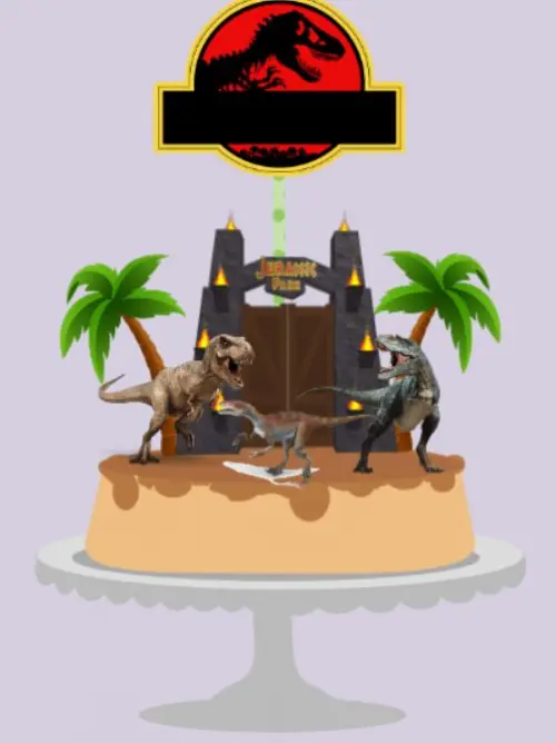 Arquivo de Corte Topo de Bolo - Jurassic Park