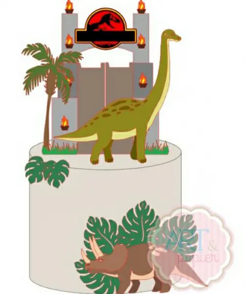 Arquivo de Corte Topo de Bolo - Jurassic Park