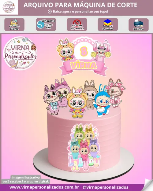 Arquivo de Corte Topo de Bolo - Labubu