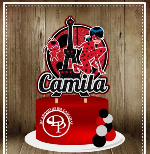 Arquivo de Corte Topo de Bolo - Leidy bug