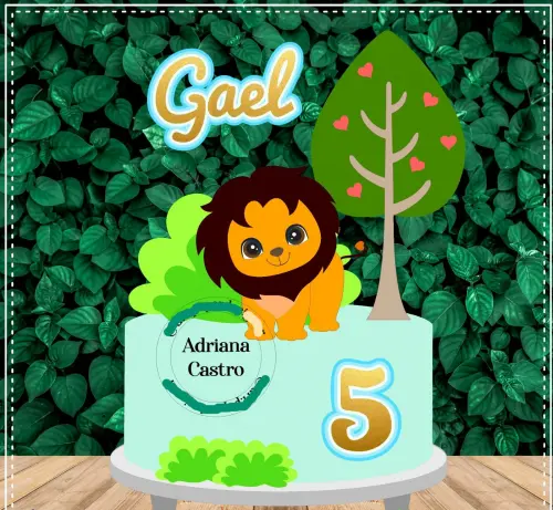 Arquivo de Corte Topo de Bolo - Leãozinho