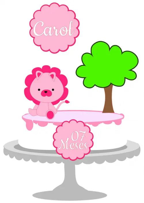 Arquivo de Corte Topo de Bolo - Leãozinho