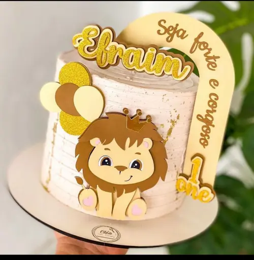 Arquivo de Corte Topo de Bolo - Leãozinho