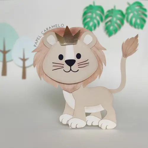 Arquivo de Corte Topo de Bolo - Leãozinho