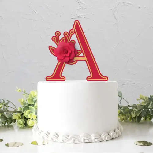 Arquivo de Corte Topo de Bolo - Letras Luxo (A-Z)