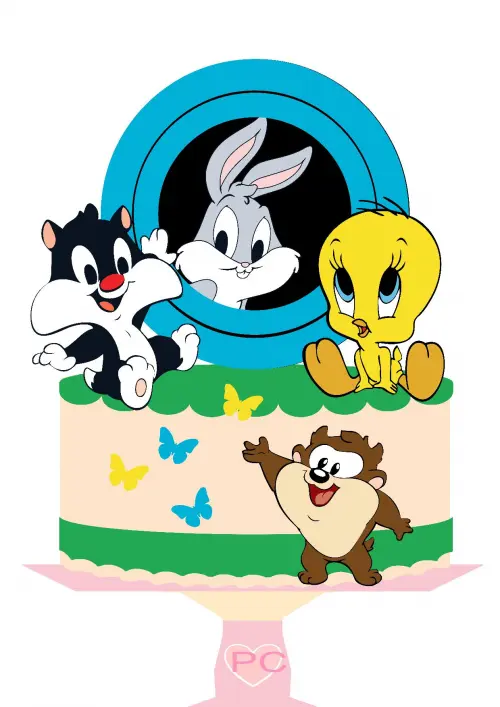 Arquivo de Corte Topo de Bolo - Looney Tunes