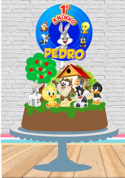 Arquivo de Corte Topo de Bolo - Looney Tunes