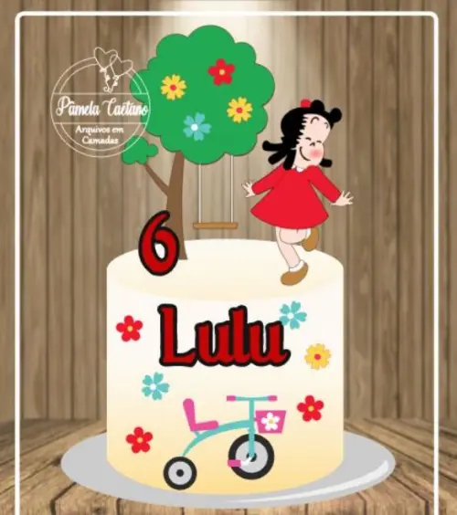 Arquivo de Corte Topo de Bolo - Luluzinha