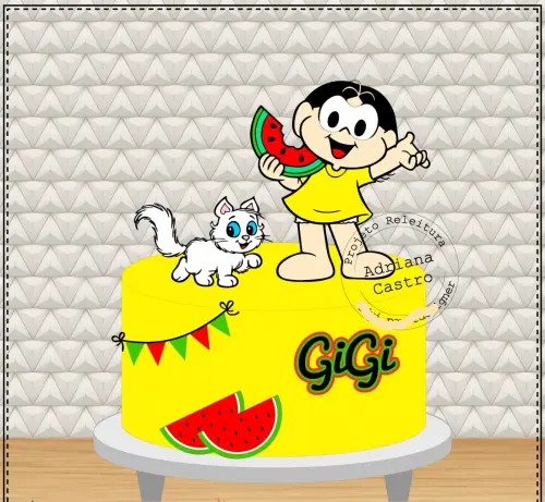 Arquivo de Corte Topo de Bolo - Magali