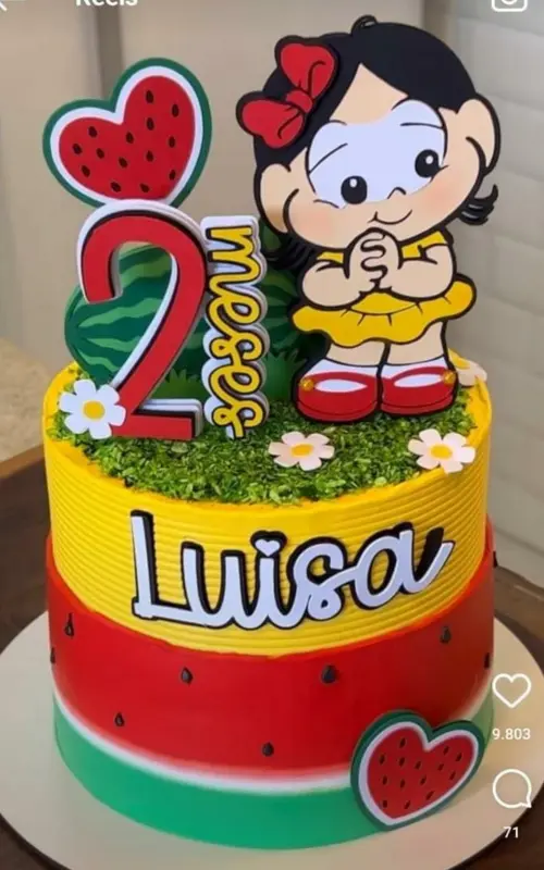 Arquivo de Corte Topo de Bolo - Magali