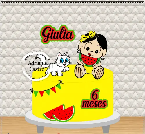 Arquivo de Corte Topo de Bolo - Magali