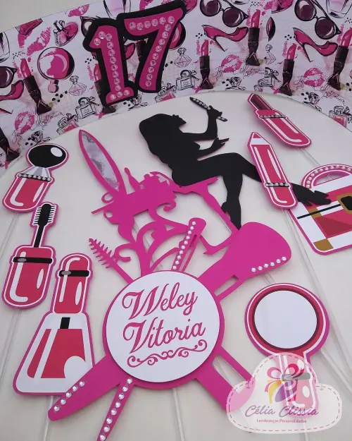 Arquivo de Corte Topo de Bolo - Maquiagem / Make