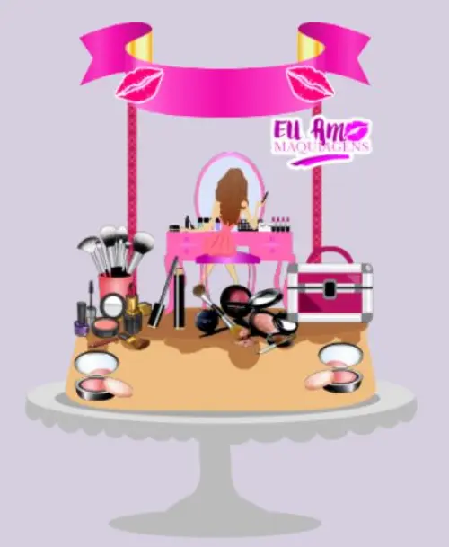 Arquivo de Corte Topo de Bolo - Maquiagem / Make