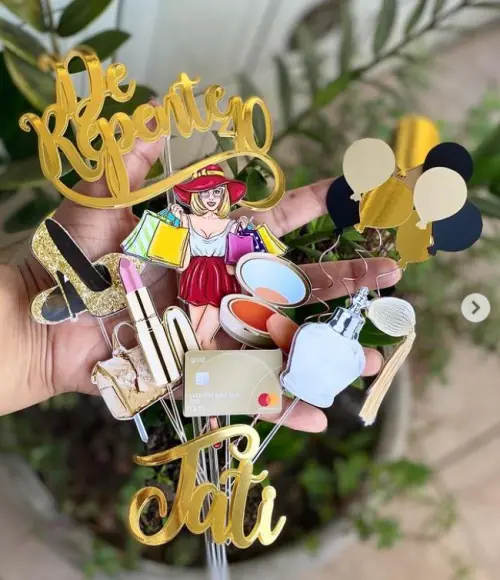 Arquivo de Corte Topo de Bolo - Maquiagem / Make