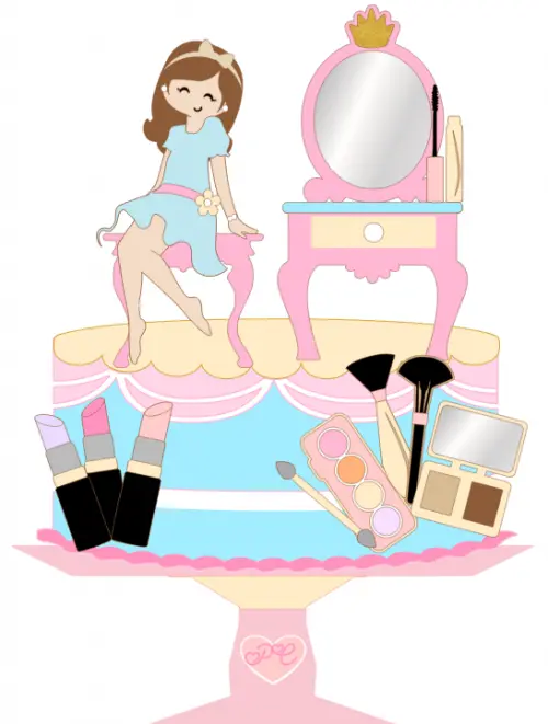 Arquivo de Corte Topo de Bolo - Maquiagem / Make