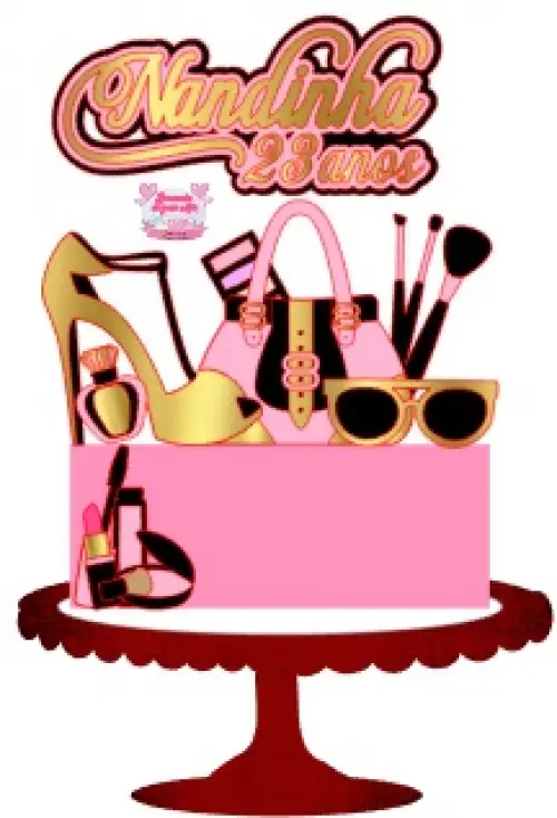 Arquivo de Corte Topo de Bolo - Maquiagem / Make