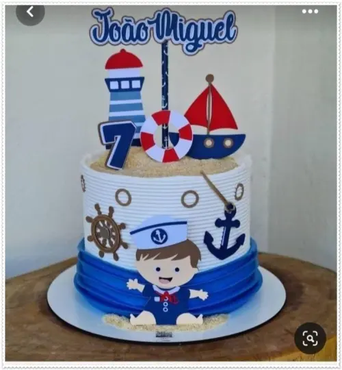 Arquivo de Corte Topo de Bolo - Marinheiro