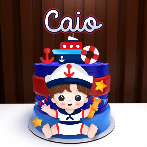 Arquivo de Corte Topo de Bolo - Marinheiro