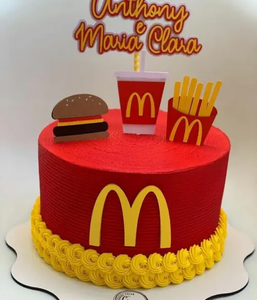 Arquivo de Corte Topo de Bolo - Mcdonalds