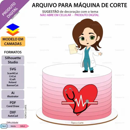 Arquivo de Corte Topo de Bolo - Medicina