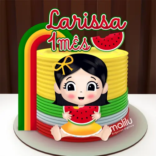 Arquivo de Corte Topo de Bolo - Melancia