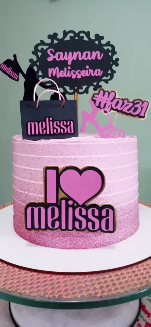 Arquivo de Corte Topo de Bolo - Melissa