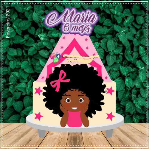Arquivo de Corte Topo de Bolo - Menina