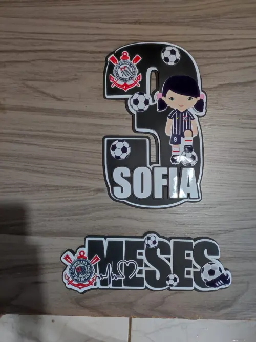 Arquivo de Corte Topo de Bolo - Mesversário Corinthias