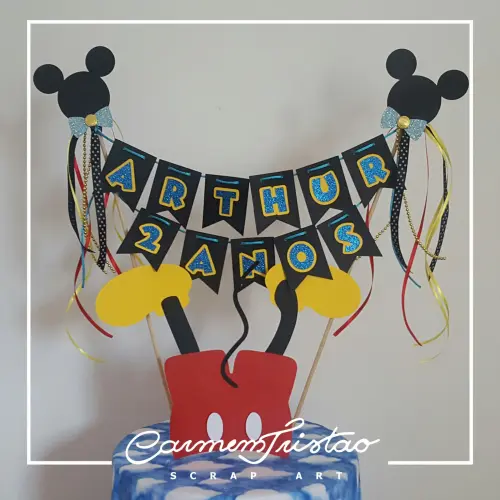 Arquivo de Corte Topo de Bolo - Mickey e sua turma