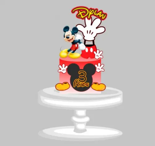 Arquivo de Corte Topo de Bolo - Mickey e sua turma