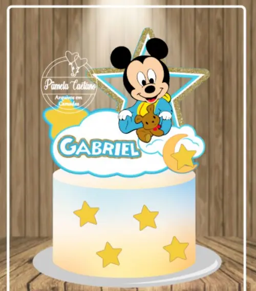 Arquivo de Corte Topo de Bolo - Mickey e sua turma