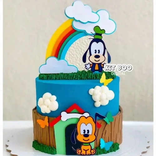 Arquivo de Corte Topo de Bolo - Mickey e sua turma