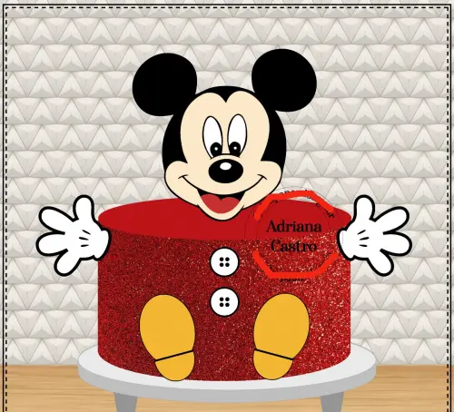 Arquivo de Corte Topo de Bolo - Mickey e sua turma