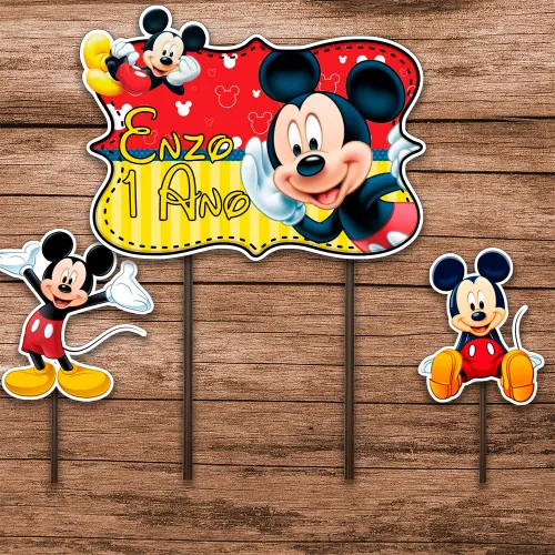 Arquivo de Corte Topo de Bolo - Mickey e sua turma