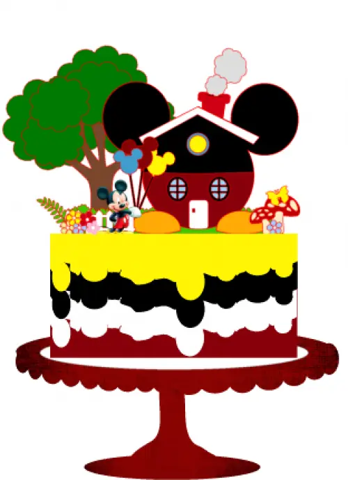 Arquivo de Corte Topo de Bolo - Mickey e sua turma