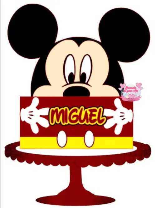 Arquivo de Corte Topo de Bolo - Mickey e sua turma