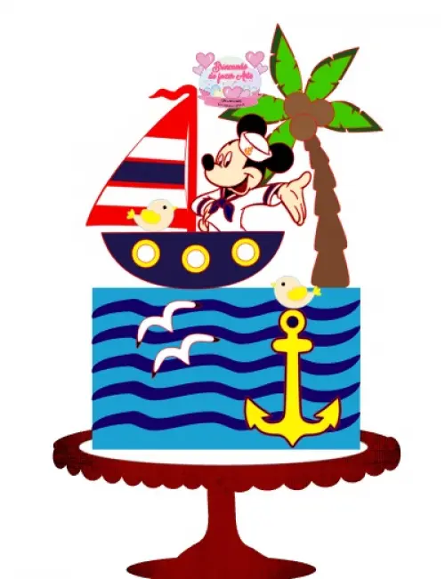Arquivo de Corte Topo de Bolo - Mickey e sua turma