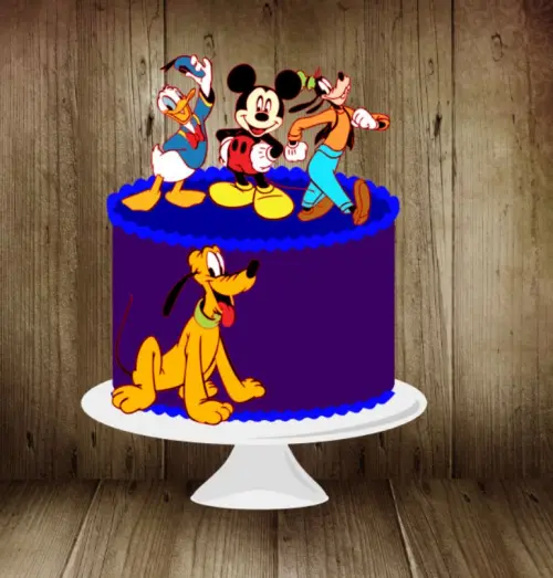 Arquivo de Corte Topo de Bolo - Mickey e sua turma