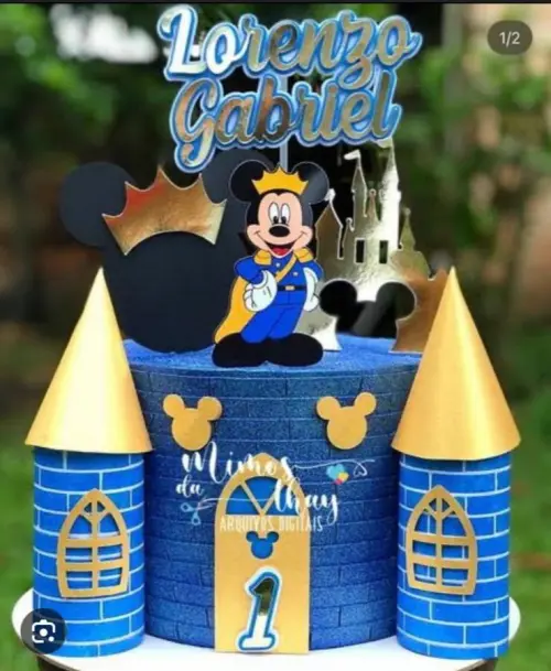 Arquivo de Corte Topo de Bolo - Mickey e sua turma