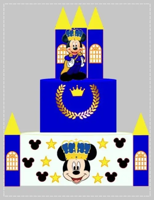 Arquivo de Corte Topo de Bolo - Mickey e sua turma