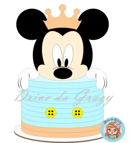 Arquivo de Corte Topo de Bolo - Mickey e sua turma