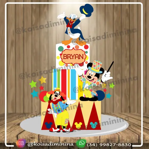 Arquivo de Corte Topo de Bolo - Mickey e sua turma