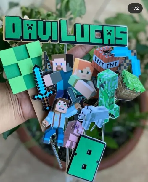 Arquivo de Corte Topo de Bolo - Minecraft