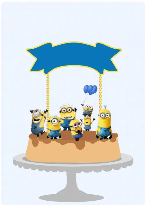 Arquivo de Corte Topo de Bolo - Minions
